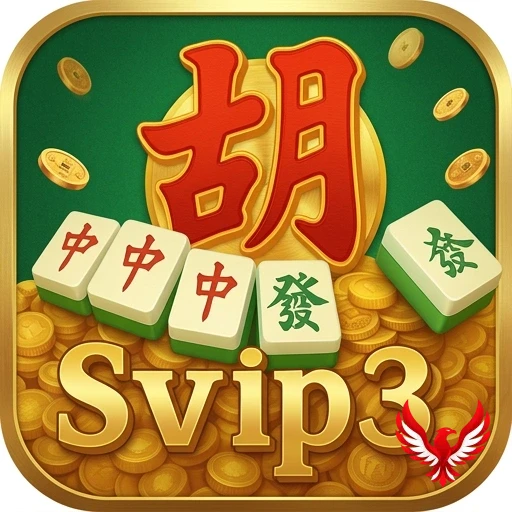Logo spiv3 bertema Mahjong dengan karakter Hu, ubin naga, dan koin emas, untuk kebijakan privasi